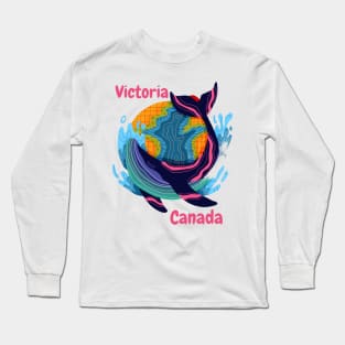 Victoria Canada Humpback Whale Long Sleeve T-Shirt